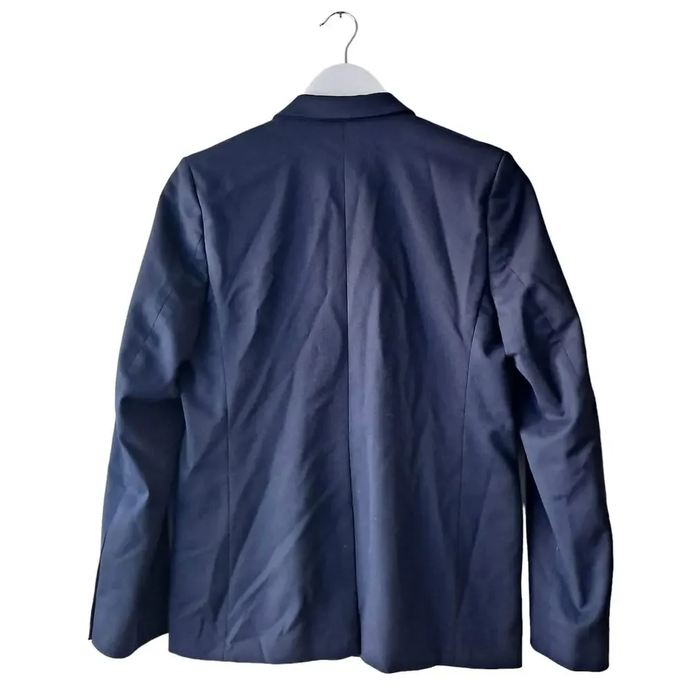 Nordstrom Navy Single Breasted 2 Button Career Work Blazer Jacket Boys Size 16